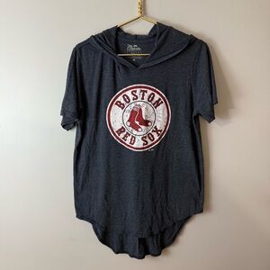 Majestic Dark Gray Boston Red Sox Hooded Tee women’s M